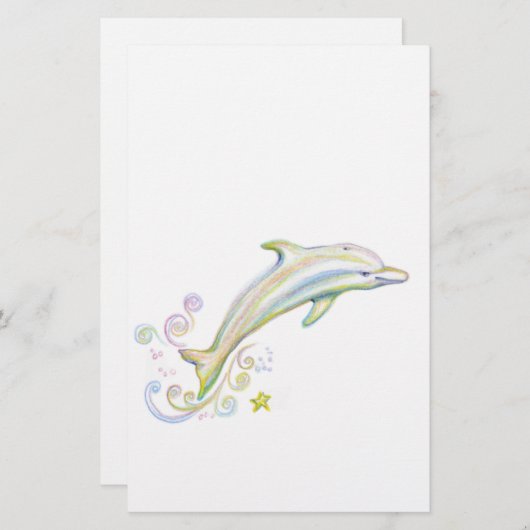 Liebster Delphin Briefpapier (Vorne/Hinten)