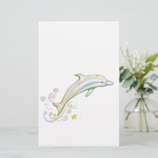 Liebster Delphin Briefpapier (Stehend Vorderseite)