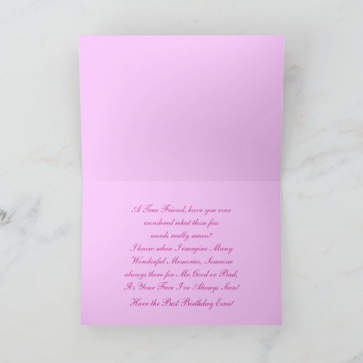 Liebster Freund… Karte (Innenseite)