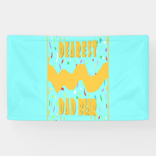 Liebster Vater Bärenspass Design Rot blaue Senffar Banner