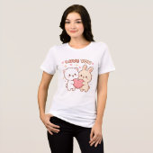 Liebstes Bär & Hase Tri-Blend Shirt (Vorderseite voll)
