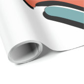 Liebstes Herz Retro-Psychedelia Geschenkpapier (Rolleneckpunkt)