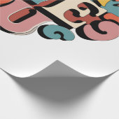 Liebstes Herz Retro-Psychedelia Geschenkpapier (Ecke)