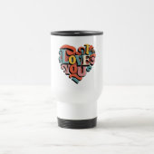 Liebstes Herz Retro Psychedelia Reisebecher (Mittel)