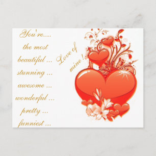 Liebstes Herz Valentinstag romantische Liebe Feiertagspostkarte