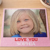 Liebstes Mädchen Benutzerdefiniertes Foto Name Mod Puzzle