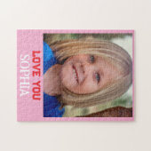 Liebstes Mädchen Benutzerdefiniertes Foto Name Mod Puzzle (Horizontal)