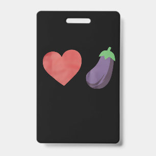 Liebt Aubergine Lustig Schwul LGBTQ Stolz Ausweis