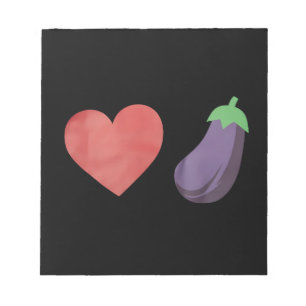 Liebt Aubergine Lustig Schwul LGBTQ Stolz Notizblock