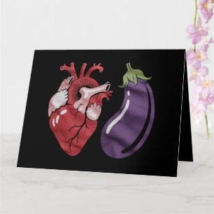 Liebt Aubergine Lustiger Schwuler Stolz Humor LGBT Karte