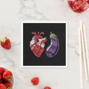 Liebt Aubergine Lustiger Schwuler Stolz Humor LGBT Serviette