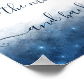 Liebt auf den Mond und die Rückseite Galaxy Overla Poster (Ecke)