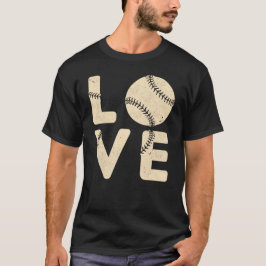 Liebt Baseball Vintage Sportfan T-Shirt
