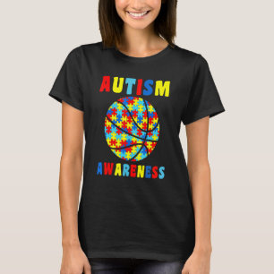 Liebt Basketball-Rätsel Autismus-Bewusstsein Kinde T-Shirt