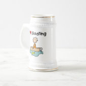 Liebt Bootfahren Bierglas (Vorderseite Links)
