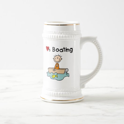 Liebt Bootfahren Bierglas (Rechts)