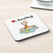 Liebt Bootfahren Getränkeuntersetzer (Linke Seite)
