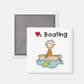 Liebt Bootfahren Magnet (Vorderseite/Rückseite)