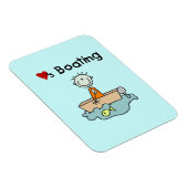 Liebt Bootfahren Magnet (Rechte Seite)