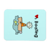 Liebt Bootfahren Magnet (Horizontal)