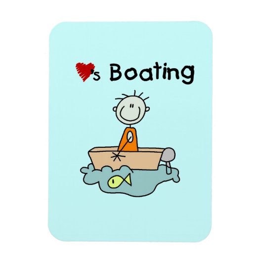 Liebt Bootfahren Magnet (Vertikal)