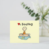 Liebt Bootfahren Postkarte (Stehend Vorderseite)