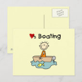 Liebt Bootfahren Postkarte (Vorne/Hinten)