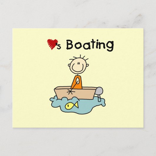 Liebt Bootfahren Postkarte (Vorderseite)