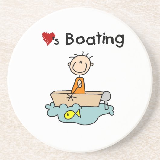 Liebt Bootfahren Untersetzer (Vorne)