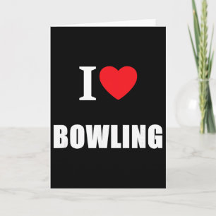 Liebt Bowling Bowler Krone Flach Cricket Ten Pin Karte