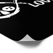 Liebt Bowling Infinity Bowler Frauen Mädchen Junge Poster (Ecke)