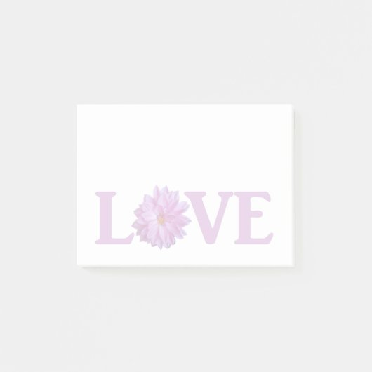 Liebt Dahlie Lavendel Post-it Klebezettel (Vorderseite)