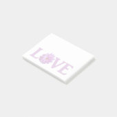 Liebt Dahlie Lavendel Post-it Klebezettel (angewinkelt)
