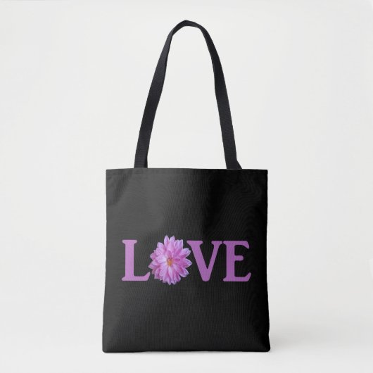 Liebt Dahlie Lavendel Tasche (Vorderseite)