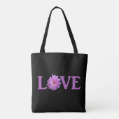 Liebt Dahlie Lavendel Tasche (Rückseite)