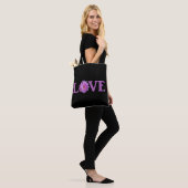 Liebt Dahlie Lavendel Tasche (Am Model)