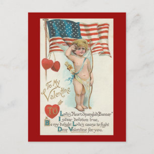 Liebt das Sternenbanner Patriotisches Valentinsgru Feiertagspostkarte