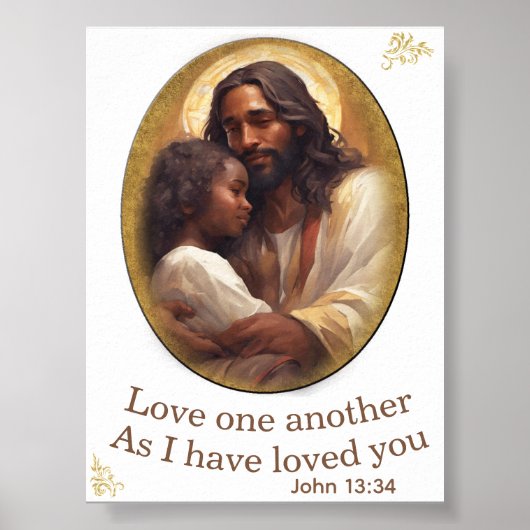 Liebt einander, Bibelvers Christentum Poster (Vorne)