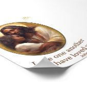 Liebt einander, Bibelvers Christentum Poster (Ecke)