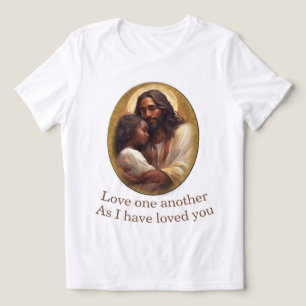 Liebt einander christlich Tri-Blend shirt