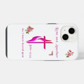 Liebt einander iPhone hülle (Rückseite (Horizontal))