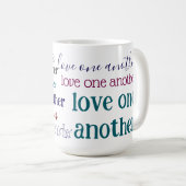 Liebt einander Kaffeetasse (VorderseiteRechts)