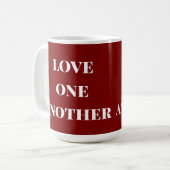 Liebt einander Kaffeetasse (Vorderseite Links)