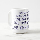 Liebt einander Kaffeetasse (Vorderseite Links)