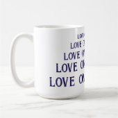Liebt einander Kaffeetasse (Links)