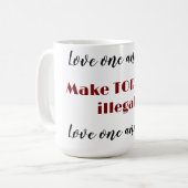 Liebt einander kaffeetasse (Vorderseite Links)