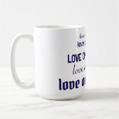 Liebt einander Kaffeetasse (Links)