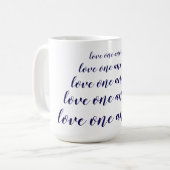 Liebt einander Kaffeetasse (Vorderseite Links)