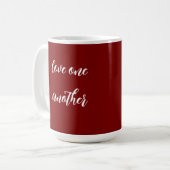 Liebt einander Kaffeetasse (Vorderseite Links)