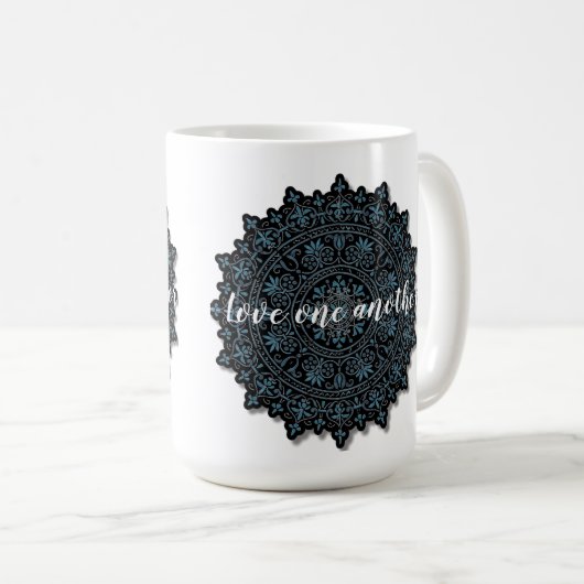 Liebt einander  kaffeetasse (VorderseiteRechts)